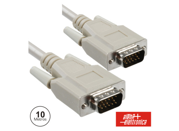 Alpha Elettronica Cabo VGA Macho Hd 15p / Macho Hd 15p 10m Polybag Alpha Elettronica Cabo VGA Macho Hd 15p / Macho Hd 15p 10m Polybag